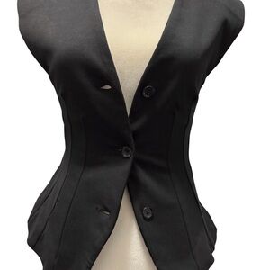 Zara Black Fitted Vest Top